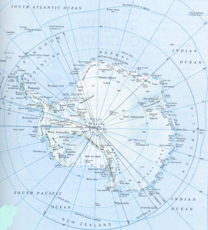 map of antarctica. map of Antarctica