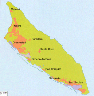 map of Aruba