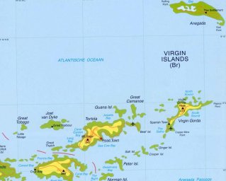 map of the British Virgin Islands