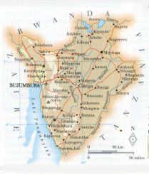 map of Burundi; source WR