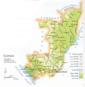 map of  Congo Brazzaville; source: WR
