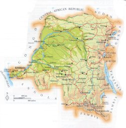 map of  Congo Kinshasa; source: WR