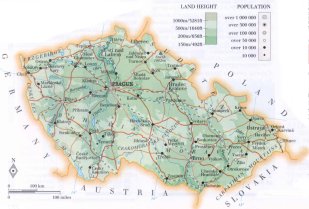 map of the Czech Republic; source: WR
