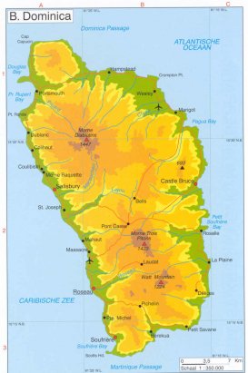 map of Dominica