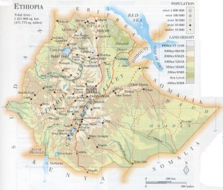 map of  Ethiopia; source: WR