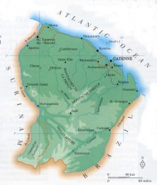 map of French Guyana