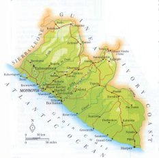 map of Liberia; source: WR