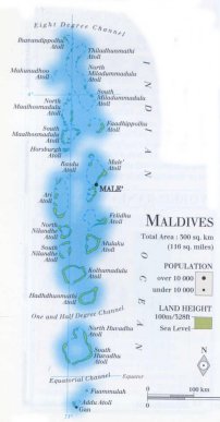 map of the Maldives; source: WR