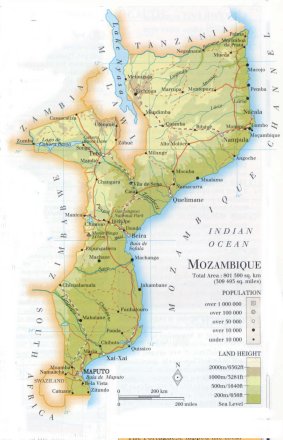 map of Mozambique; source: WR