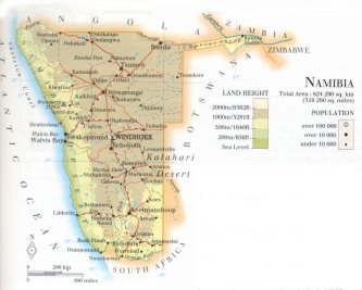 map of Namibia; source: WR