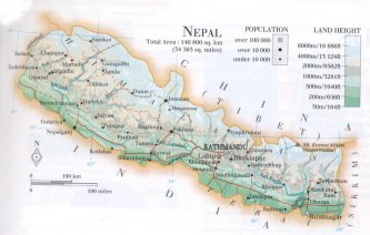 map of Nepal; source: WR
