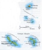 map of the Netherlands Antilles