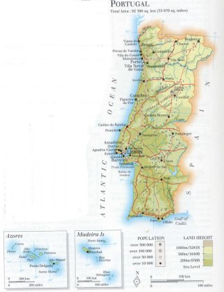 map of Portugal; source: WR