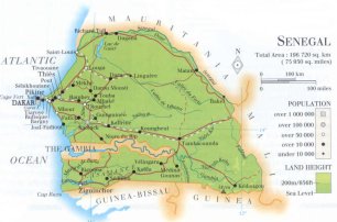 map of Senegal; source WR