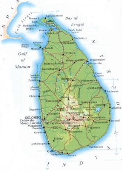 map of Sri Lanka; source WR