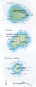 map of Saint Helena & dependencies