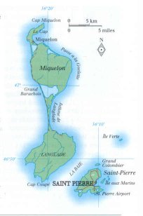 map of Saint Pierre and Miquelon