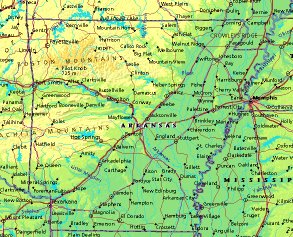 map of Arkansas