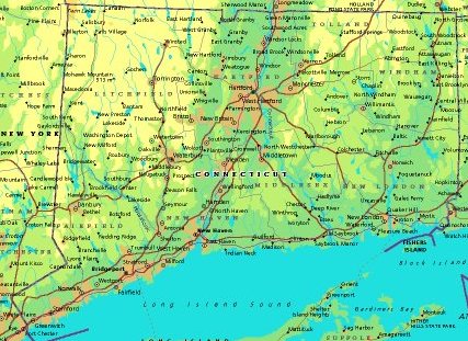 map of Connecticut