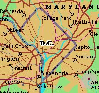 map of District of Columbia
