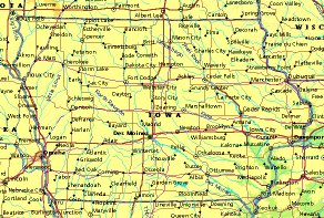map of Iowa