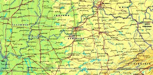 map of Kentucky