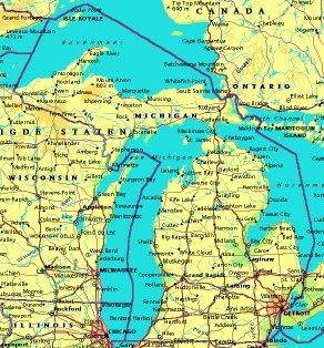 map of Michigan