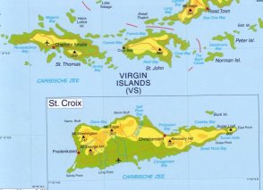 map of the US Virgin Islands