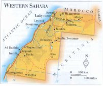 map of the Western Sahara; source: WR