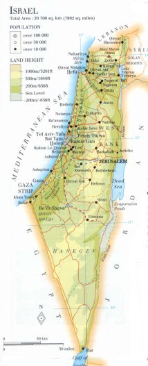 map of Israel; source: WR