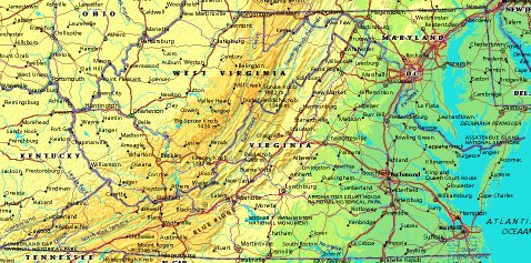 map of Virginia
